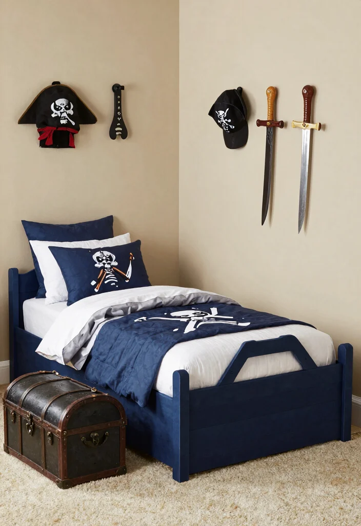 30 Boys Bedroom Ideas That Are Cool and Functional 16. Classic Pirate Adventure 0