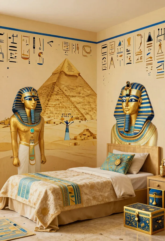 30 Boys Bedroom Ideas That Are Cool and Functional 17. Egyptian Dream Ancient Mystique 0
