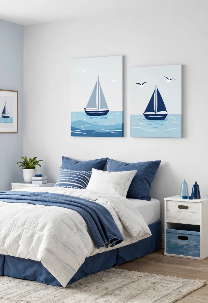 30 Boys Bedroom Ideas That Are Cool and Functional 28. Bright Breezy Coastal Charm 0