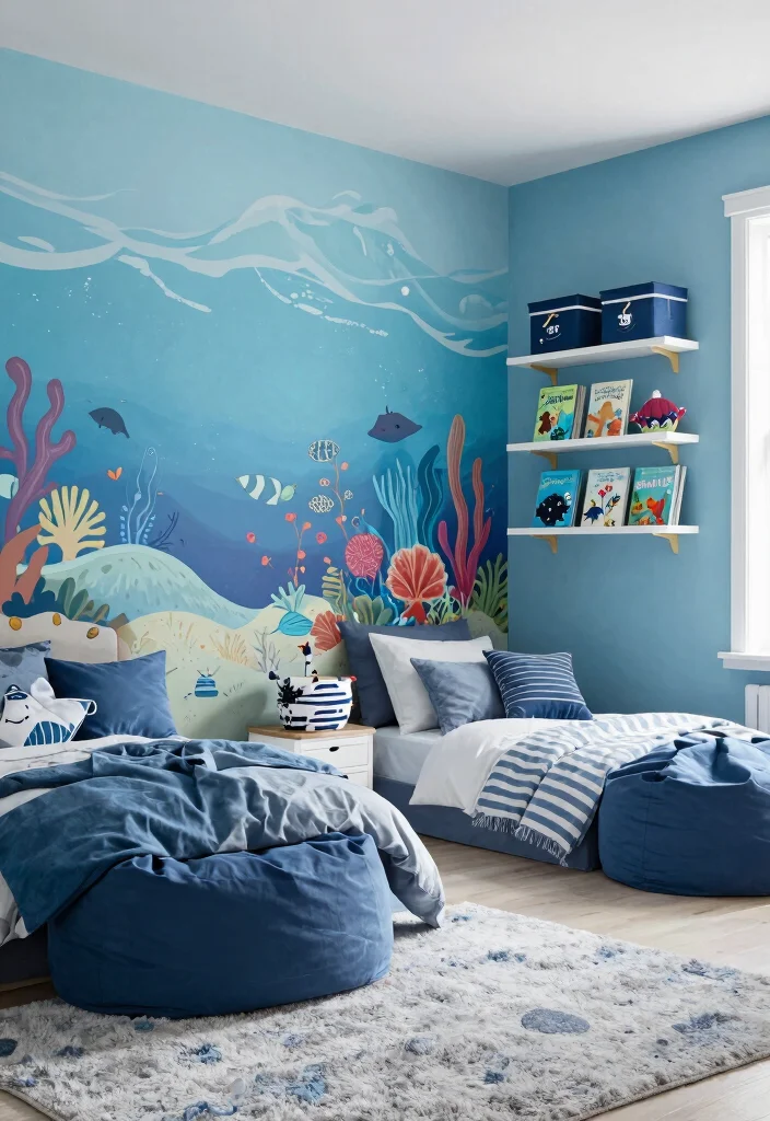 30 Boys Bedroom Ideas That Are Cool and Functional 7. Under the Sea Oceanic Oasis 0