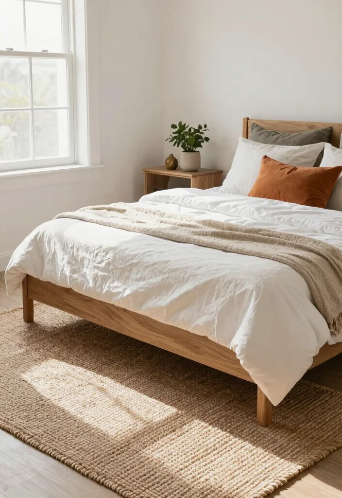 30 Coastal Bedroom Ideas for a Breezy Beachy Vibe 12. Seaside Inspired Rugs 0