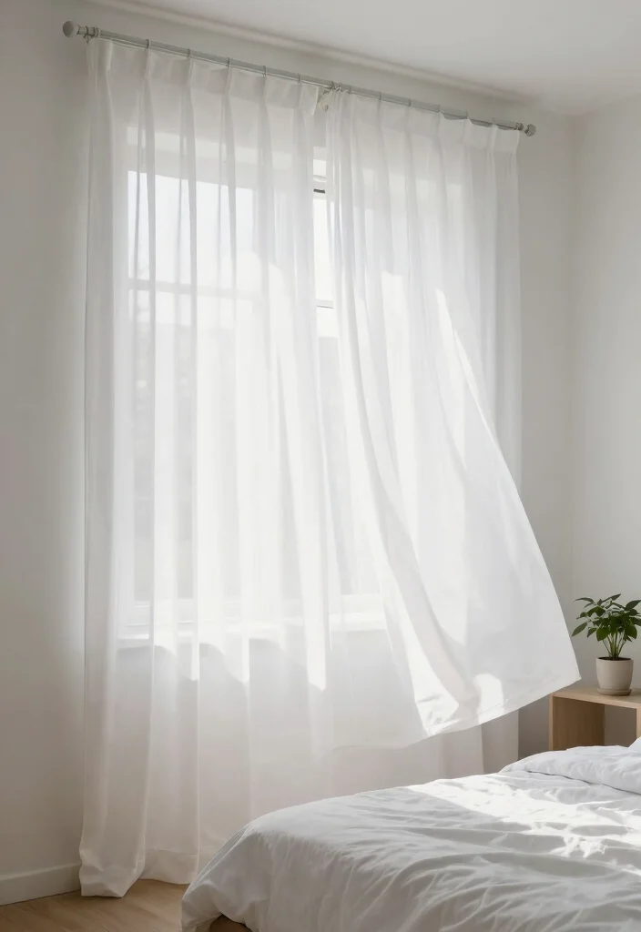 30 Coastal Bedroom Ideas for a Breezy Beachy Vibe 7. Ethereal Sheer Curtains 0