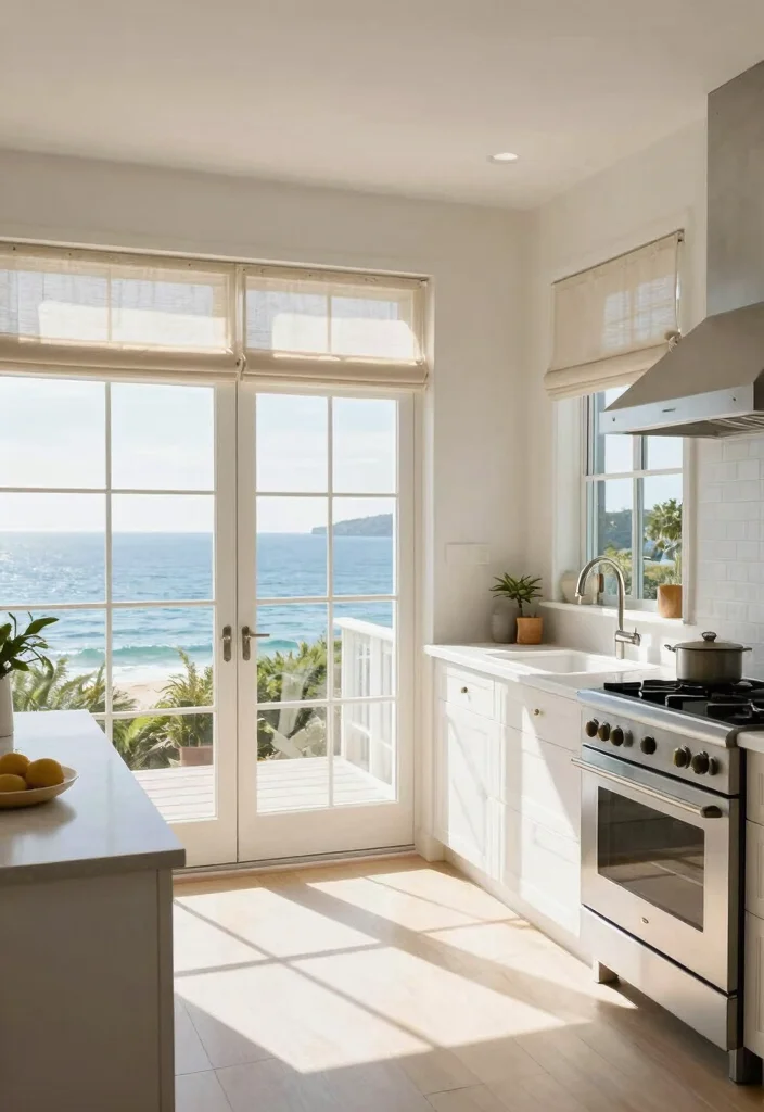 30 Coastal Kitchen Ideas for a Breezy Beach Vibe 28. Embrace Natural Light 0