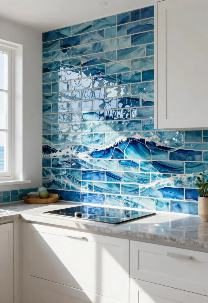 30 Coastal Kitchen Ideas for a Breezy Beach Vibe 6. Coastal Inspired Backsplashes 0