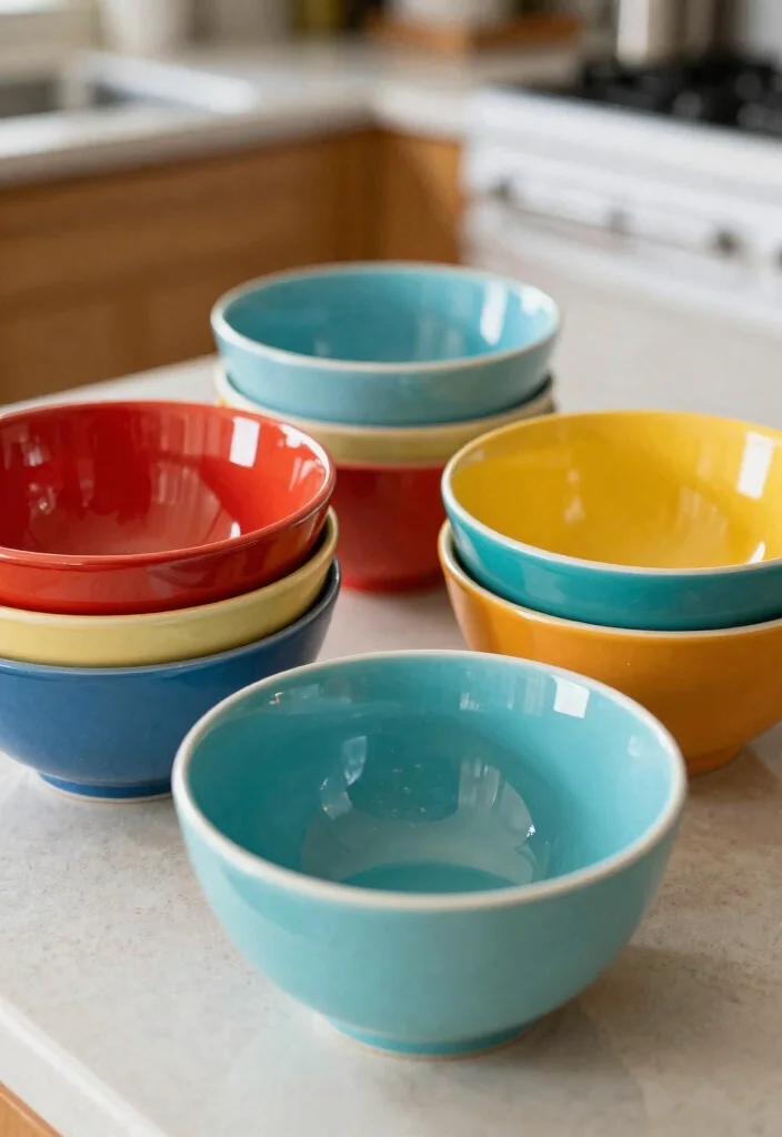 30 Colorful Kitchen Ideas That Bring Joy and Energy 24. Bright Mixing Bowls 0