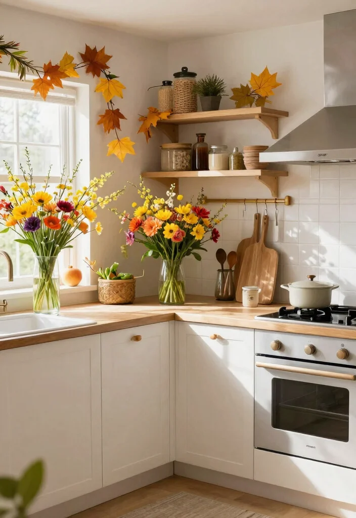 30 Colorful Kitchen Ideas That Bring Joy and Energy 30. Festive Seasonal Decor 0