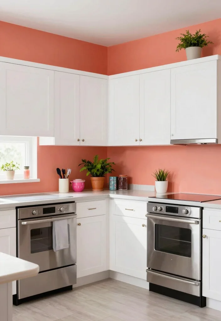 30 Colorful Kitchen Ideas That Bring Joy and Energy 6. Vibrant Accent Walls 0