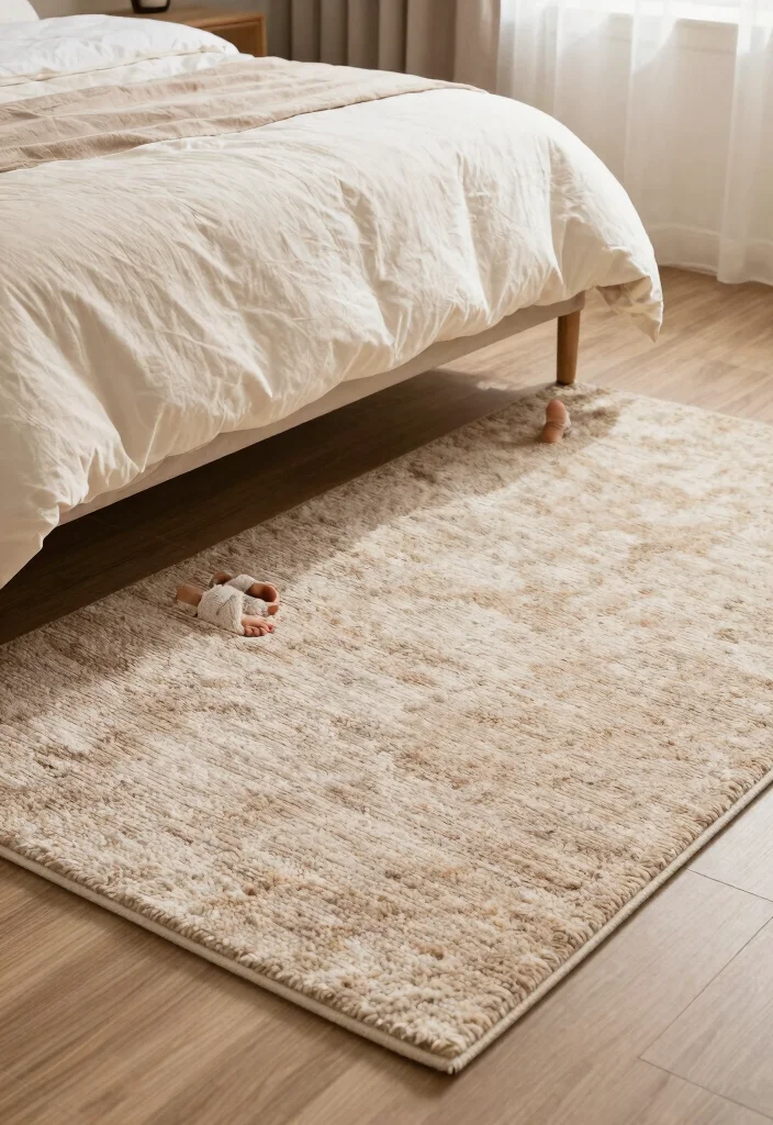 30 Cozy Bedroom Ideas for a Warm and Inviting Space 10. Soft Area Rugs for Warmth 0