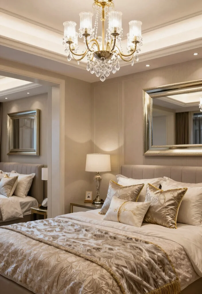 30 Cozy Bedroom Ideas for a Warm and Inviting Space 26. Add a Touch of Glam 0