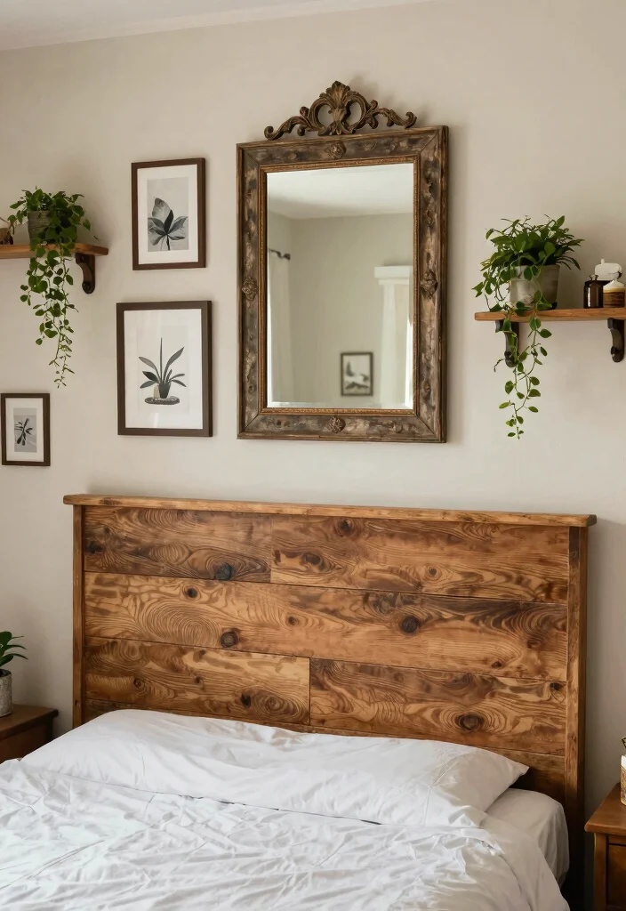 30 Cozy Bedroom Ideas for a Warm and Inviting Space 7. Rustic Wall Decor 0