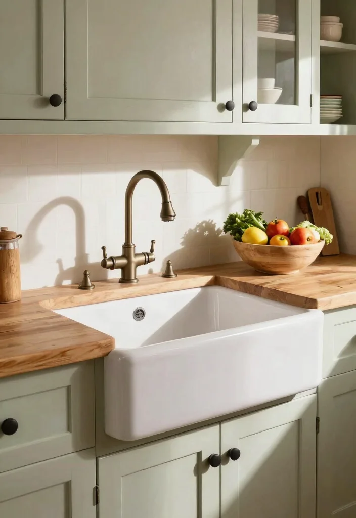 30 Cozy Kitchen Ideas That Feel Warm and Inviting 10. Farmhouse Sink 0