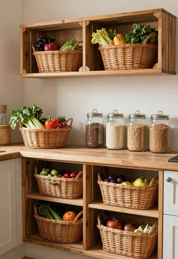 30 Cozy Kitchen Ideas That Feel Warm and Inviting 14. Decorative Storage Solutions 0