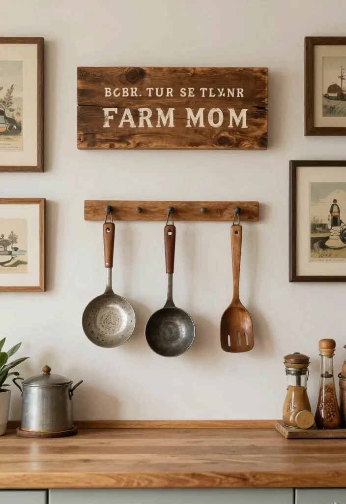 30 Cozy Kitchen Ideas That Feel Warm and Inviting 21. Rustic Wall Dcor 0