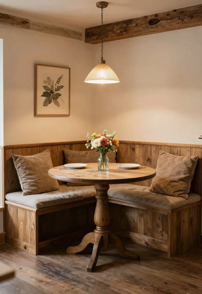 30 Cozy Kitchen Ideas That Feel Warm and Inviting 22. A Cozy Breakfast Nook 0