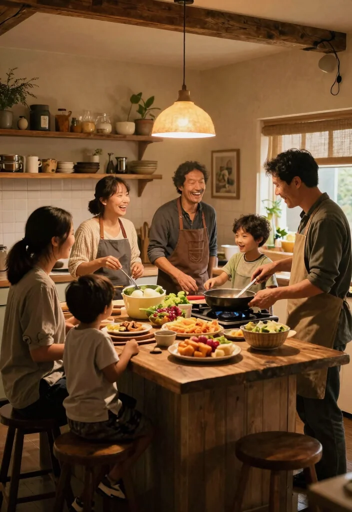 30 Cozy Kitchen Ideas That Feel Warm and Inviting 28. Encourage Community Cooking 0