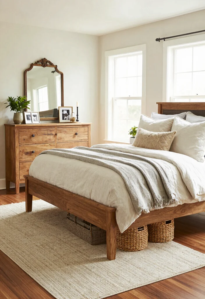 30 Farmhouse Bedroom Ideas with Rustic Charm 10. Farmhouse Style Dcor 0
