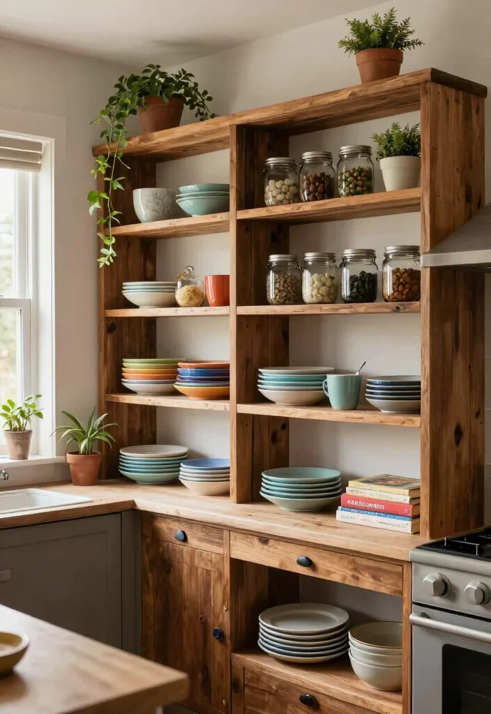 30 Farmhouse Kitchen Ideas Full of Rustic Charm 1. Open Shelving for Display and Storage 0