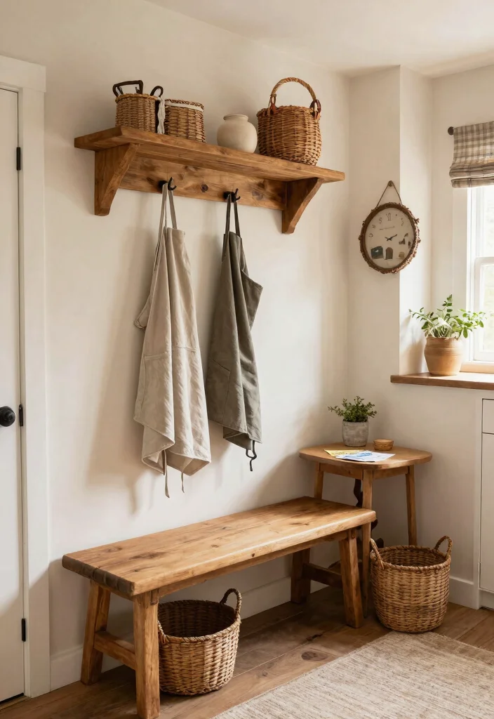 30 Farmhouse Kitchen Ideas Full of Rustic Charm 30. A Welcoming Entryway 0
