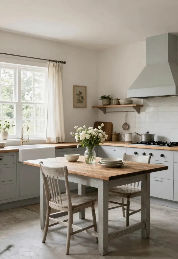 30 Farmhouse Kitchen Ideas Full of Rustic Charm 5. Neutral Color Palette 0
