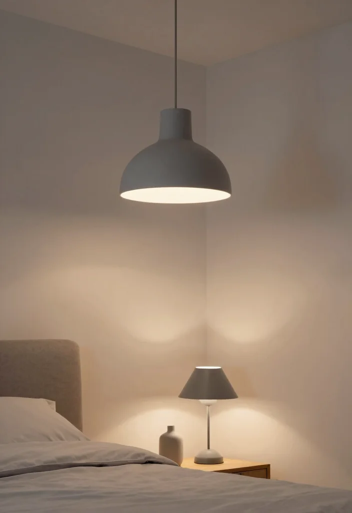 30 Grey Bedroom Ideas for a Calm Timeless Look 41 30 Grey Bedroom Ideas for a Calm Timeless Look 11. Grey Lighting Fixtures 0