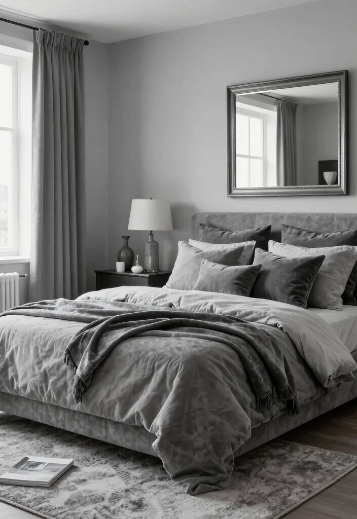 30 Grey Bedroom Ideas for a Calm Timeless Look 2 30 Grey Bedroom Ideas for a Calm Timeless Look 2. Monochromatic Grey Tones 0