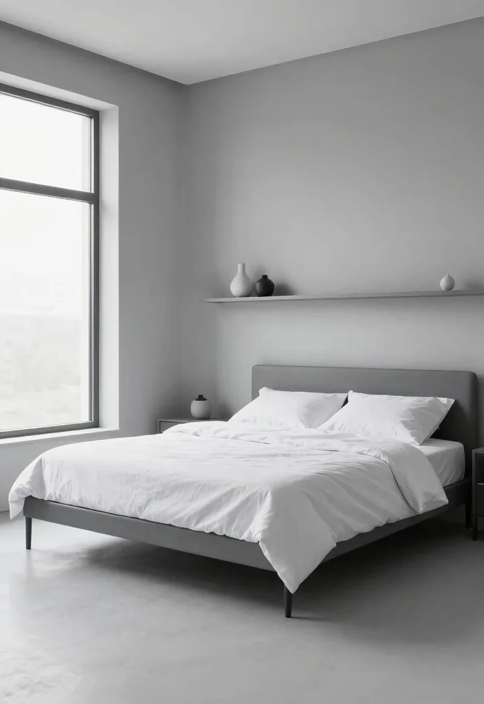 30 Grey Bedroom Ideas for a Calm Timeless Look 13 30 Grey Bedroom Ideas for a Calm Timeless Look 3. Minimalist Design with Grey Accents 0