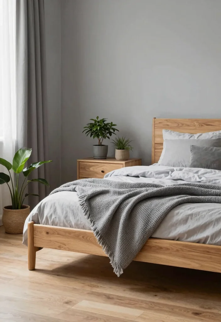 30 Grey Bedroom Ideas for a Calm Timeless Look 24 30 Grey Bedroom Ideas for a Calm Timeless Look 4. Grey and Natural Wood Combo 0