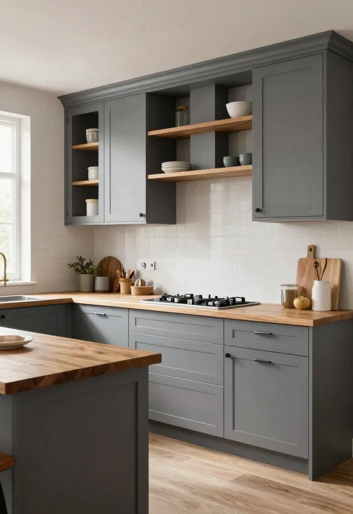 30 Grey Kitchen Ideas That Are Timeless and Chic 33 30 Grey Kitchen Ideas That Are Timeless and Chic 13. Grey and Wood Combination 0