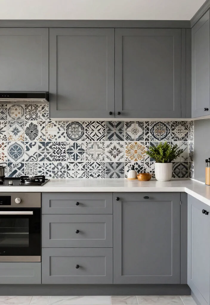 30 Grey Kitchen Ideas That Are Timeless and Chic 53 30 Grey Kitchen Ideas That Are Timeless and Chic 23. Grey and Pattern Mixing 0