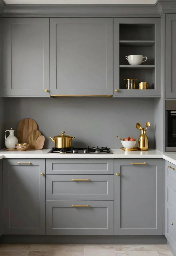 30 Grey Kitchen Ideas That Are Timeless and Chic 77 30 Grey Kitchen Ideas That Are Timeless and Chic 27. Grey and Gold Accents 0
