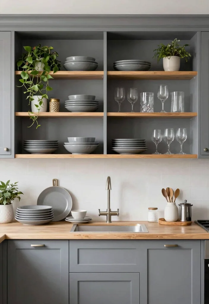 30 Grey Kitchen Ideas That Are Timeless and Chic 3 30 Grey Kitchen Ideas That Are Timeless and Chic 3. Open Shelving with Grey Accents 0