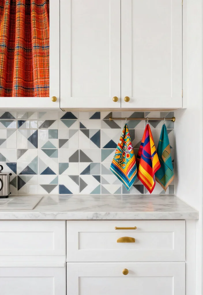 30 Kitchen Ideas with White Cabinets That Feel Timeless 10. Bold Patterns and Textures 0