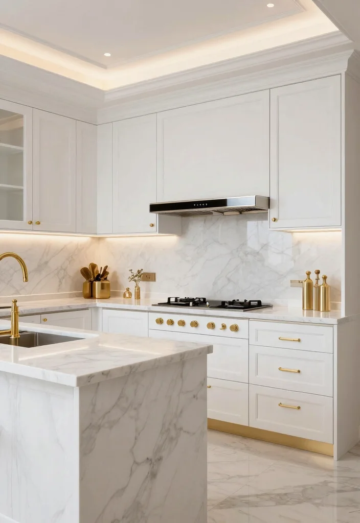 30 Kitchen Ideas with White Cabinets That Feel Timeless 18. High End Luxury Design 0