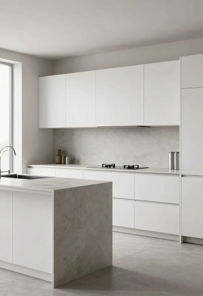 30 Kitchen Ideas with White Cabinets That Feel Timeless 2. Minimalist Elegance 0