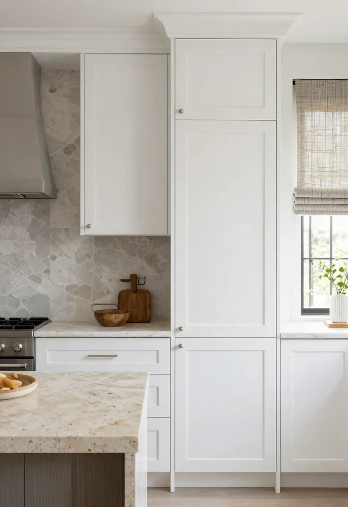 30 Kitchen Ideas with White Cabinets That Feel Timeless 23. Layered Textures 0