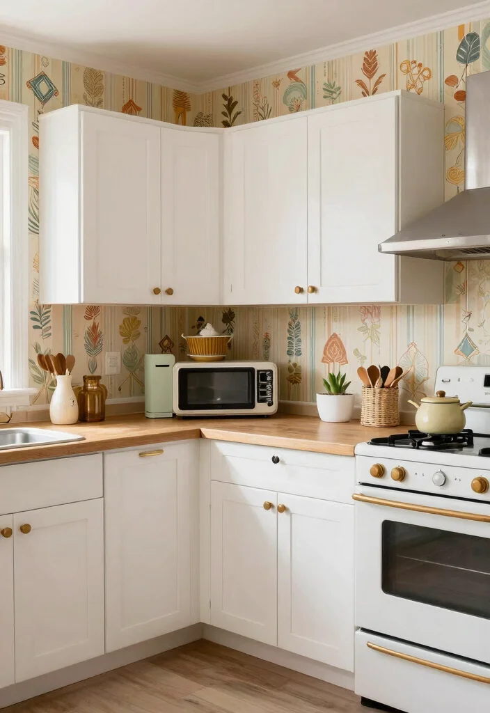 30 Kitchen Ideas with White Cabinets That Feel Timeless 29. Vintage Revival 0