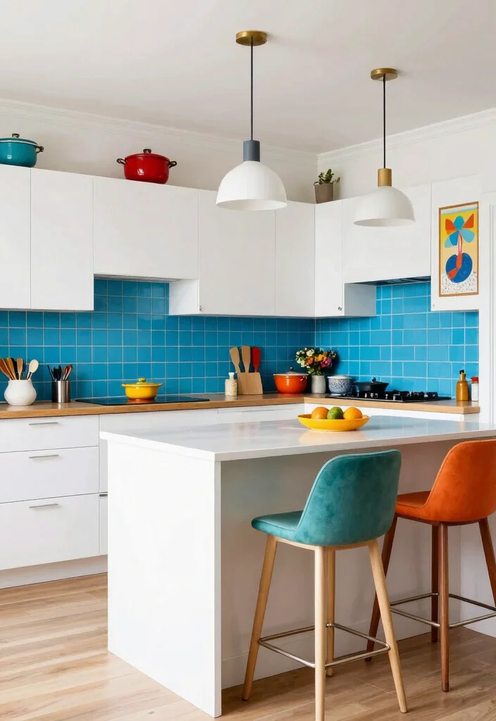 30 Kitchen Ideas with White Cabinets That Feel Timeless 3. Bold Accents and Contrasts 0