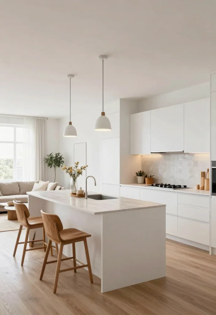 30 Kitchen Ideas with White Cabinets That Feel Timeless 5. Open Concept Living 0