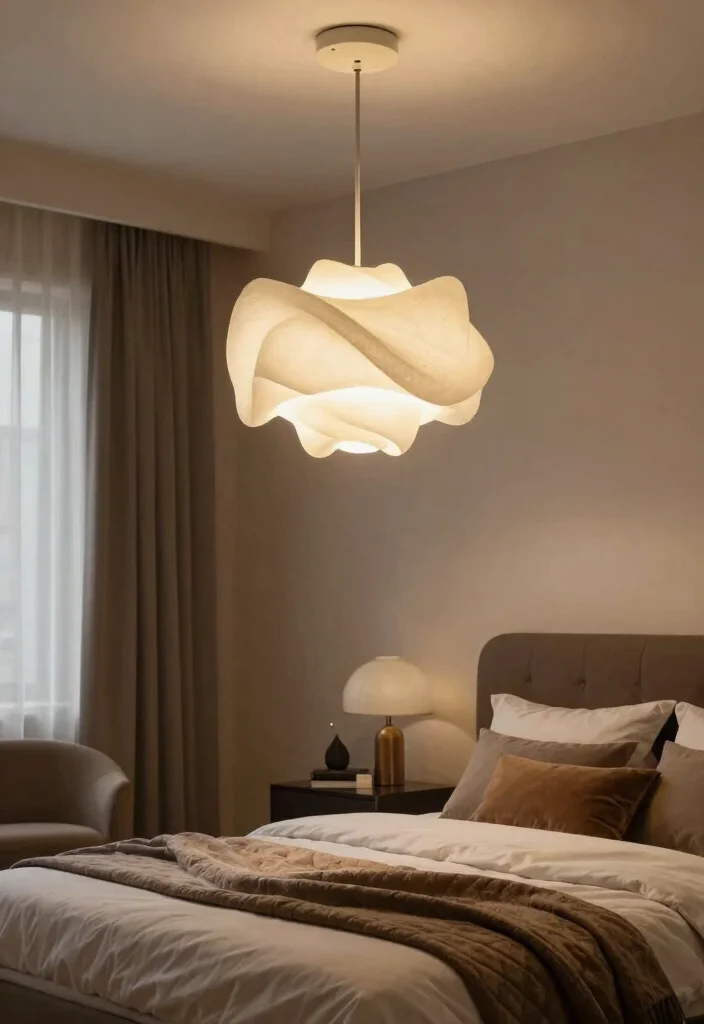 30 Large Bedroom Ideas for Grand and Cozy Spaces 47 30 Large Bedroom Ideas for Grand and Cozy Spaces 17. Artistic Lighting Fixtures 0