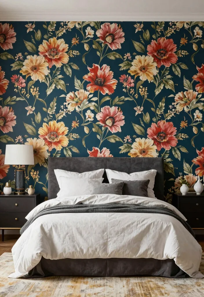 30 Large Bedroom Ideas for Grand and Cozy Spaces 62 30 Large Bedroom Ideas for Grand and Cozy Spaces 22. Bold Wallpaper 0