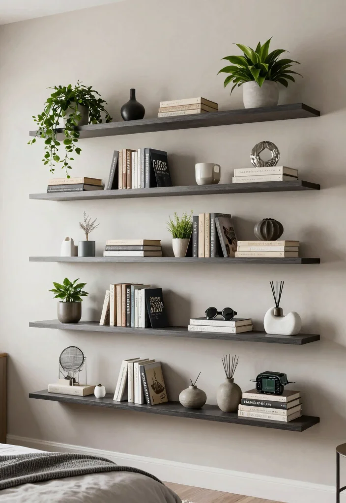 30 Large Bedroom Ideas for Grand and Cozy Spaces 63 30 Large Bedroom Ideas for Grand and Cozy Spaces 23. Floating Shelves 0