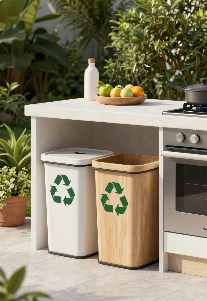 30 Outdoor Kitchen Ideas to Level Up Your Backyard 11. Sustainable Waste Management 0