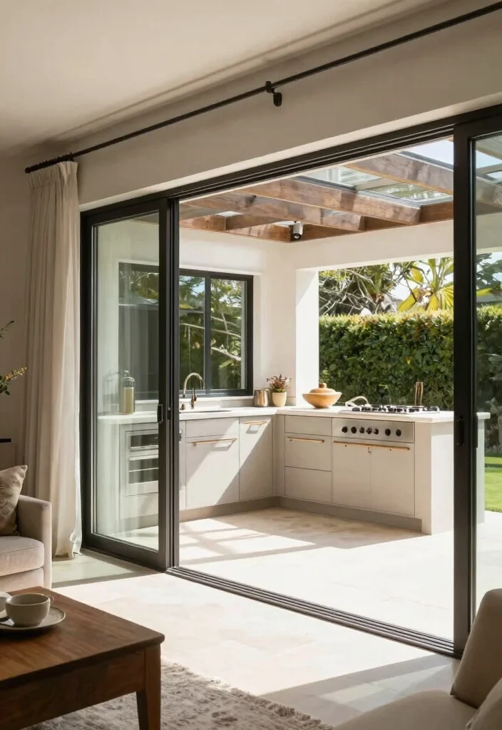 30 Outdoor Kitchen Ideas to Level Up Your Backyard 12. Indoor Outdoor Flow 0