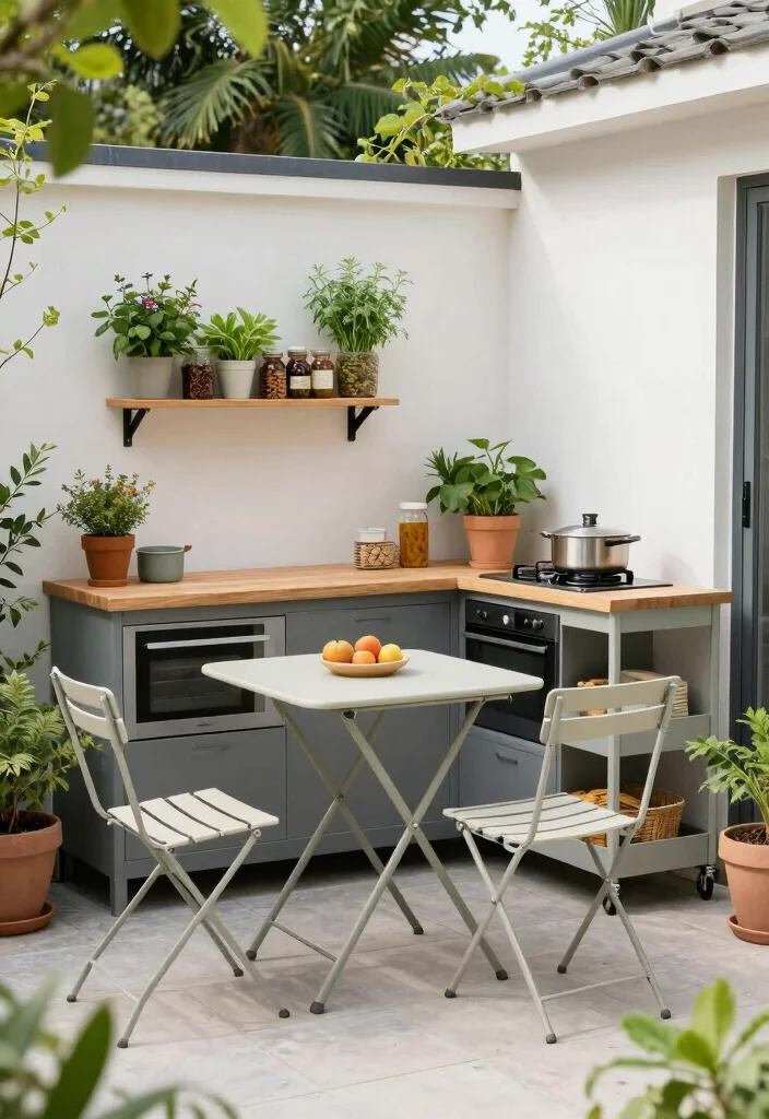 30 Outdoor Kitchen Ideas to Level Up Your Backyard 2. Compact and Functional Designs 0