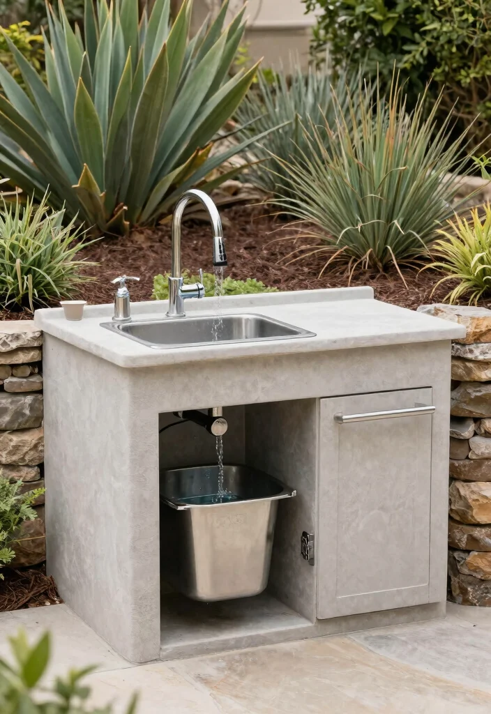 30 Outdoor Kitchen Ideas to Level Up Your Backyard 24. Water Conserving Features 0