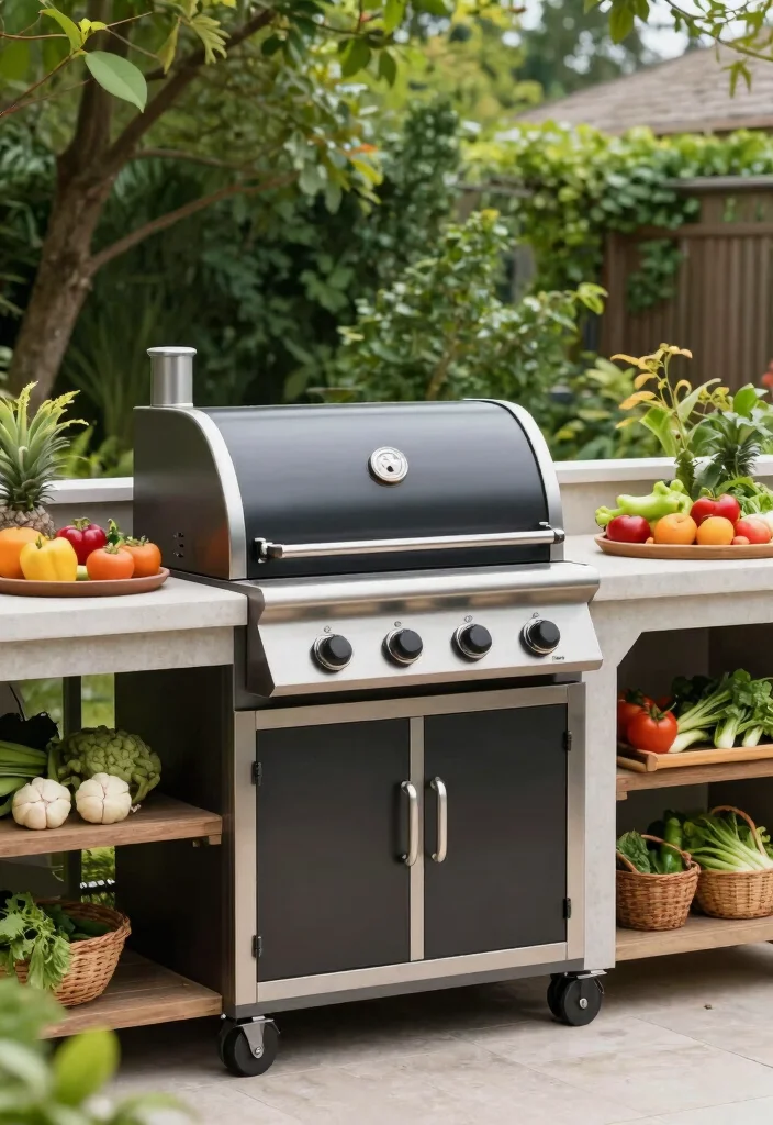 30 Outdoor Kitchen Ideas to Level Up Your Backyard 28. Incorporating a Smoker 0