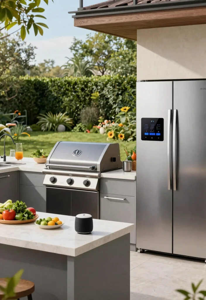 30 Outdoor Kitchen Ideas to Level Up Your Backyard 9. Smart Outdoor Appliances 0