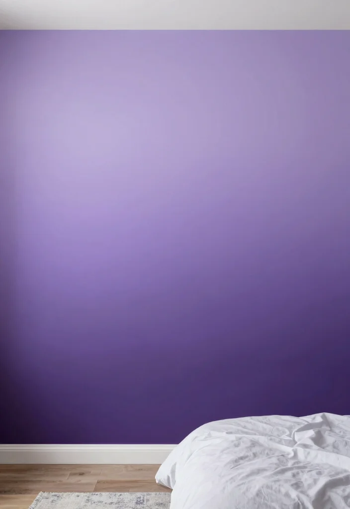 30 Purple Bedroom Ideas That Feel Royal and Relaxing 74 30 Purple Bedroom Ideas That Feel Royal and Relaxing 24. Trending Ombre Purple Walls 0