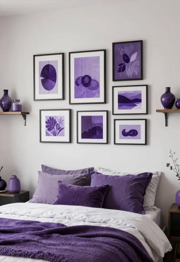 30 Purple Bedroom Ideas That Feel Royal and Relaxing 5 30 Purple Bedroom Ideas That Feel Royal and Relaxing 5. Purple Artwork and Decor 0