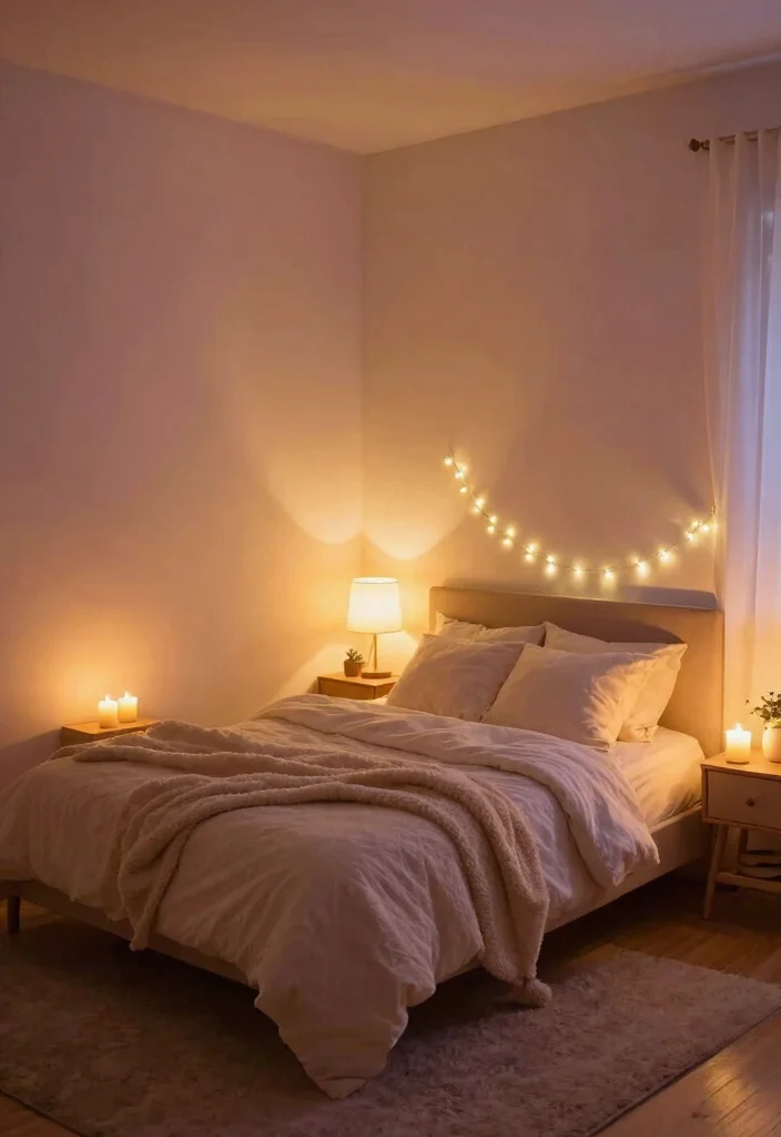 30 Small Couple Bedroom Ideas That Feel Cozy and Romantic 1. Soft Lighting for Intimacy 0